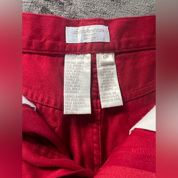 Women's Red, high waisted 5” Shorts - Picture 12 of 12